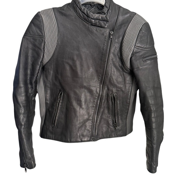 Yamaha Jackets & Blazers - Yamaha Double Riders Womens  Black Leather Motorcycle Jacket Sz Small